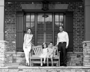 Family on their front porch