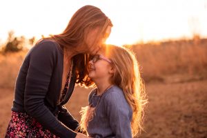 Atlanta family photographer sunset image of mom and daughter