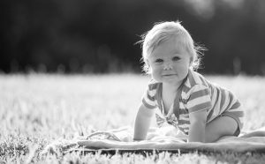 Child in park sunset
