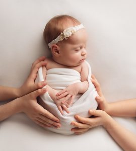 Roswell GA newborn photographer in studio