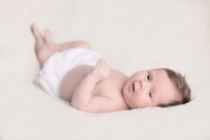 3 week old happy baby