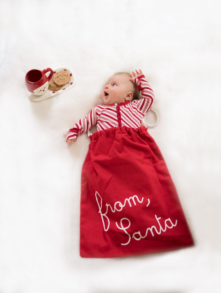 atlanta newborn session christmas styled