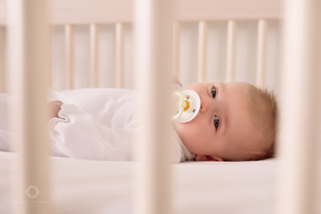 Atlanta newborn in crib