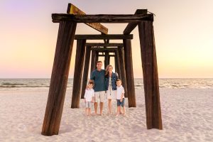 Ashley McBroom family on beach