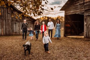 extended family pictures with dog