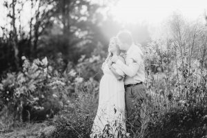 black and white maternity image