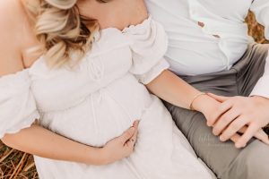 couple during maternity photo session