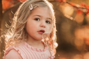 Roswell family photos little girl at sunset