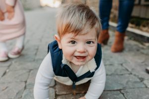 little baby boy during family photos