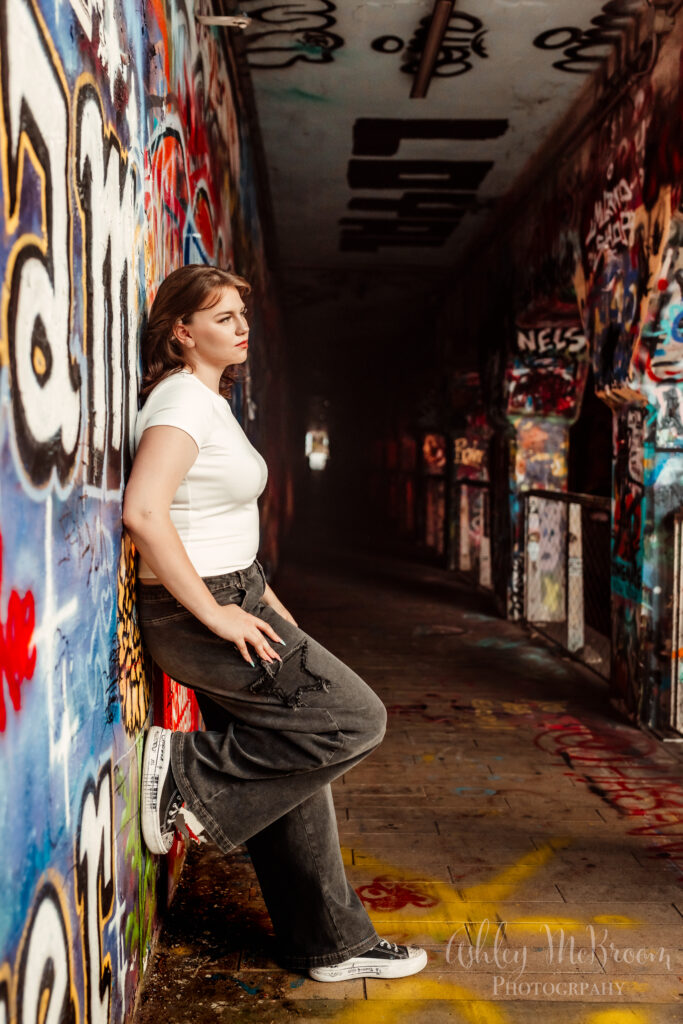 senior pictures at Krog Street Tunnel in Atlanta