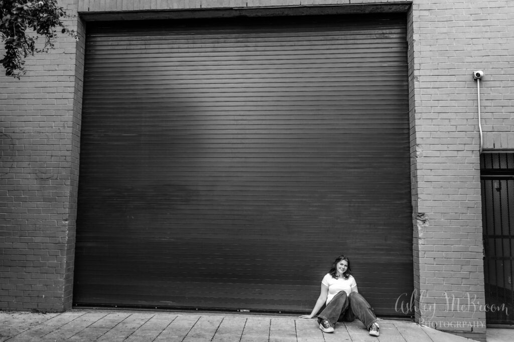 unique senior portraits in Atlanta with minimalistic vibe